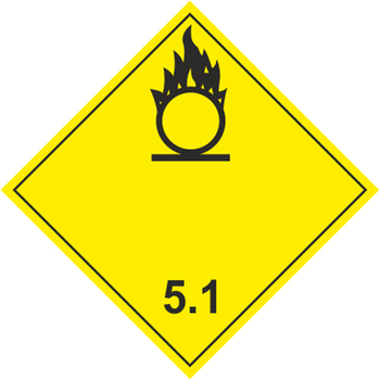 Окисляющие вещества - Маркировка опасных грузов, знаки опасности - Магазин охраны труда и техники безопасности stroiplakat.ru