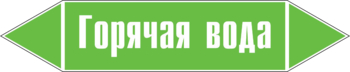 Маркировка трубопровода "горячая вода" (пленка, 507х105 мм) - Маркировка трубопроводов - Маркировки трубопроводов "ВОДА" - Магазин охраны труда и техники безопасности stroiplakat.ru