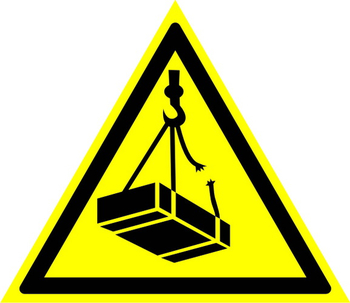 W06 опасно! возможно падение груза (пленка, сторона 200 мм) - Знаки безопасности - Предупреждающие знаки - Магазин охраны труда и техники безопасности stroiplakat.ru
